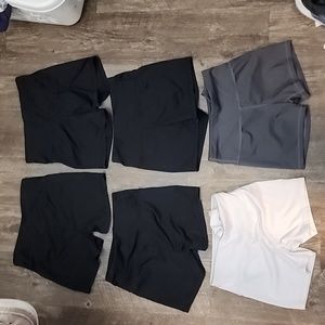 Athletic shorts, size small, black, gray, white